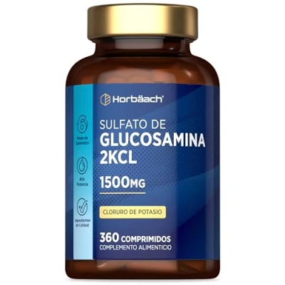 Imagen de Sulfato de Glucosamina 2Kl 1500mg 360 Comprimidos 6 Meses Suministro Glucosamine Sulphate Horbaach