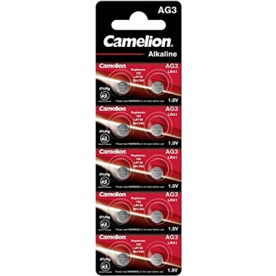 Imagen de 10 Pilas alcalinas de botón Camelion AG3/LR41/LR736/392