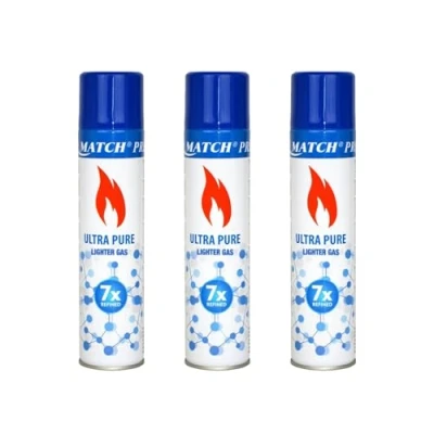 Imagen de Butano Gas para Mecheros Encendedores Ultra Puro Refinado 7 Veces 300 ml con 5 Adaptadores (3)