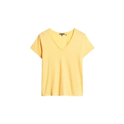 Imagen de Superdry Embroidered V NECK Camiseta estampada, Mujer, Talla: 40, Pale yellow