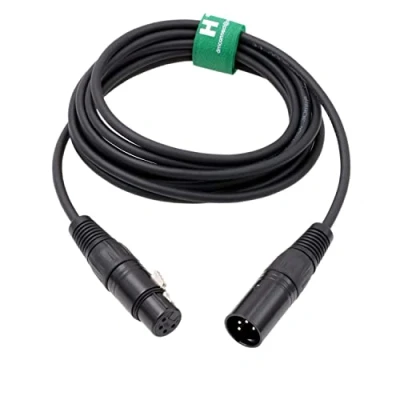 Imagen de HangTon Cable de audio equilibrado XLR macho a hembra 4 pines (3 metros)
