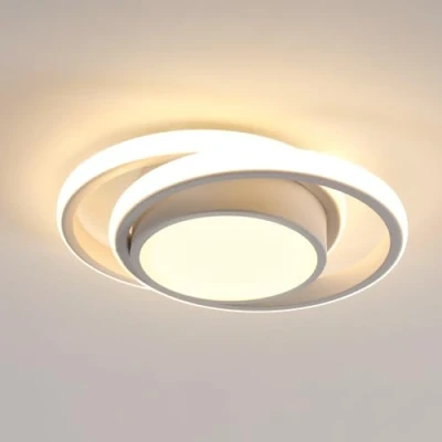 Imagen de Comely Lamparas de Techo, Plafon Led Techo Redondo, 32W 2350LM Blanco Cálido 3000K, Modernas para Dormitorio Pasillo Balcón Cocina, Dia 28cm