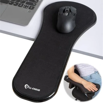 Imagen de LL Coeur Reposamuñecas de PC, ergonómico, Ajustable, para Ordenador, Escritorio, casa y Oficina, Color Negro