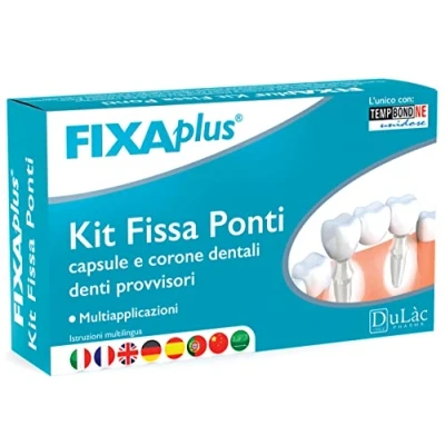 Imagen de Dulàc Kit con Cemento Dental Provisional, Dispositivo Médico Para Implantes, Coronas y Puentes Dentales, Multiaplicación, Composite Autopolimerizable