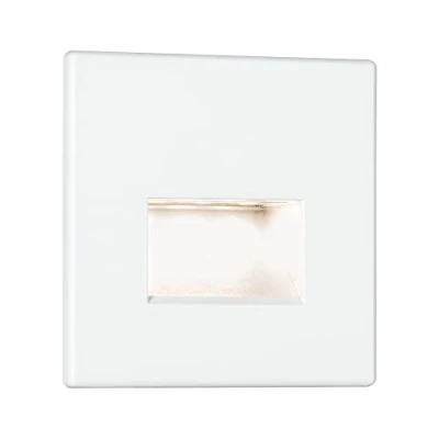 Imagen de Paulmann 93093 Luminaria empotrable LED, empotr.en la pared Edge Quadro set 80x5mm 50lm 230V cuadrada incl. 1x1,2 W, blanco mate, plástico 2700 K
