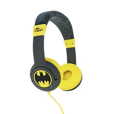 Imagen de OTL Technologies Batman Caped Crusader Auriculares con Cable para niños, Gris