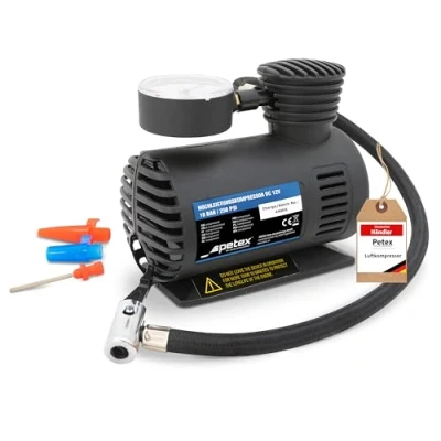 Imagen de PETEX 445110 Compresor de Aire (12 V, 18 Bar, Incluye 3 adaptadores)