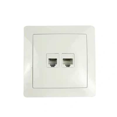 Imagen de Base schuko empotrar y interruptor simple serie clasica color blanco 16A/250V (Toma red telefono)