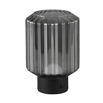 Imagen de Reality Leuchten Lord R57761154 Lámpara LED de mesa (1,5 W, 4 toques, metal mate y cristal ahumado)