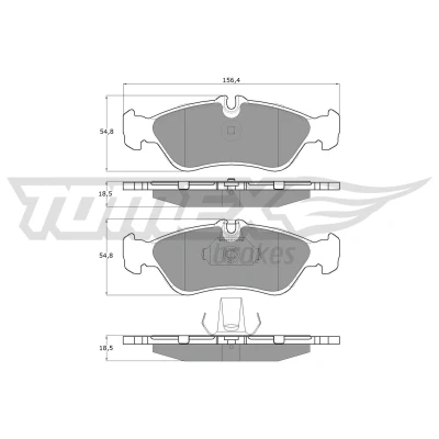 Imagen de TOMEX brakes TX 11 49 Juego de pastillas freno Eje trasero preparado para indicador desgaste MERCEDES BENZ: Sprinter 3 T Furgón