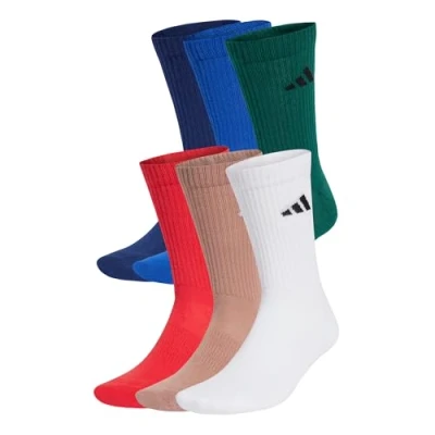 Imagen de adidas Performance Cushioned 6 PACK Calcetines de deporte, Talla: 22 24, Team royal blue/dark blue/warm clay/pure ruby