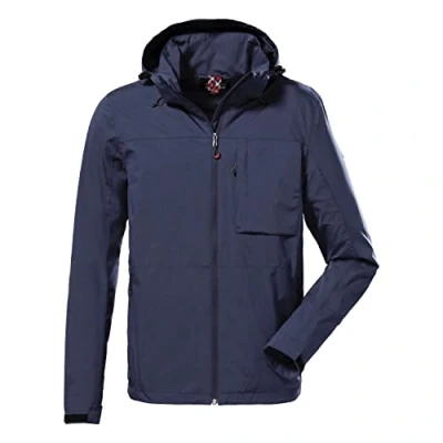 Imagen de Killtec Men&#039;s Chaqueta funcional/chaqueta para exteriores con capucha cremallera KOS 106 MN JCKT, dark blue, M, 38017 000