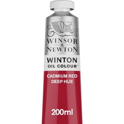Imagen de Winsor &amp; Newton Winton Tubo de Pintura al Óleo, 200 ML, Rojo (Tono cadmio oscuro)