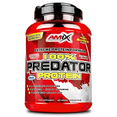 Imagen de AMIX, Proteínas para Aumentar Masa Muscular con Sabor Chocolate, Predator en Formato Bote de 1 Kg, Ayuda al Crecimiento Muscular, Libre Aspartamo, Ideal Batidos