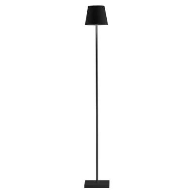 Imagen de Zafferano, Lámpara Poldina L, de Pie Recargable e Inalámbrica con Control Táctil, Adecuada para Interior y Exterior, Atenuador, 2200 3000 K, Altura Ajustable 52 122 cm, Color Gris Oscuro