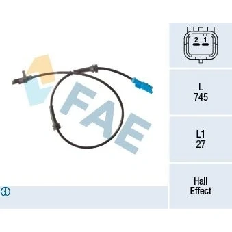 Imagen de Sensor, revoluciones de rueda FAE 78302