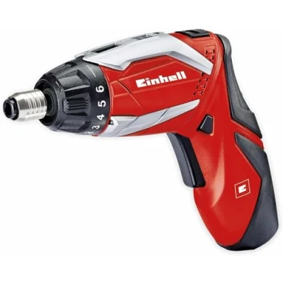 Imagen de Einhell juego de destornilladores a batería TE SD 3,6 Li (Ion litio, V, 1,5 Ah, 3,5 Nm, 2 luces LED, cargador, puntas 32 piezas, caja almacenamiento)