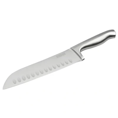Imagen de NIROSTA Cuchillo cocina japones profesional santoku en acero inoxidable CCR+ con mango ergonómico, 31x5x2cm, 1ud.