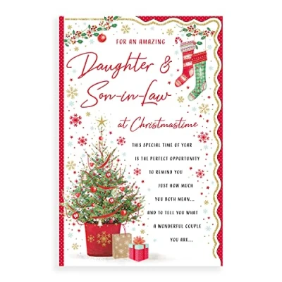 Imagen de Piccadilly Greetings Regal Publishing C85384 Tarjeta de Navidad con mensaje en inglés (30,5 x 20,3 cm), diseño texto inglés, color rojo y marrón