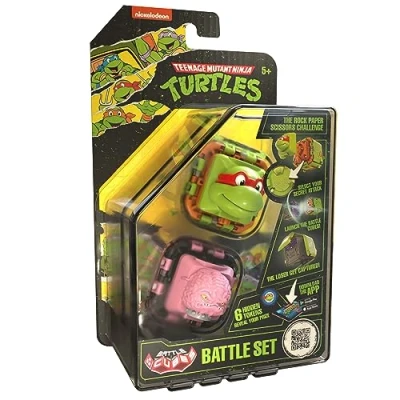 Imagen de Battle Cubes Ninja Turtles Cube Raphaelo Vs Krang, Juego de 2 Piezas Set Batalla