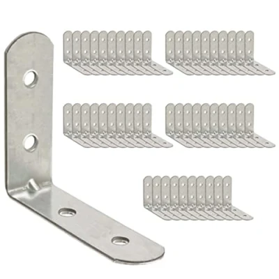 Imagen de OMIDEAS 50 x Soporte de Esquina (30 30 16) Conectores Angulo Escuadra madera ángulo Acero galvanizadas