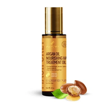 Imagen de Hair Serum, MagiForet Oil with Argan, Avocado, Jojoba and Camellia Seed oils for Dry Damaged Hair, Frizz Control, Shine, Nourishment, Heat &amp; UV Protection