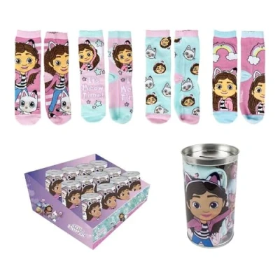 Imagen de CERDÁ LIFE&#039;S LITTLE MOMENTES 4 Calcetines Gabby&#039;S Dollhouse Talla 23/26 Cómodos y Suaves Pack 3 Piezas con Estilo Único Licencia Oficial