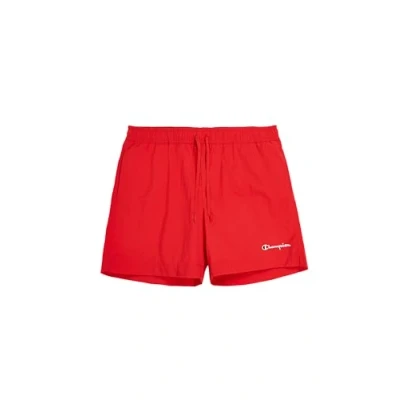 Imagen de Champion Legacy Icons Beachshorts Crinkle Taslon Small Script Logo Bañador para Hombre, Rojo, S