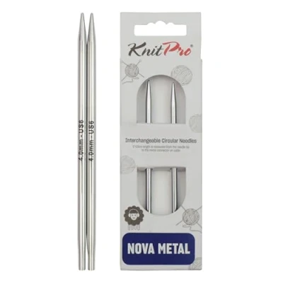 Imagen de Knit Pro Puntas de Aguja Intercambiables Nova Metal, Plata, 4 mm