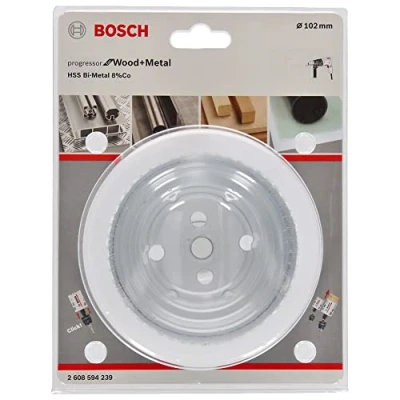 Imagen de Bosch Professional Progressor for Wood and Metal Sierra de corona (para madera y metal, diámetro 102 mm, accesorios para taladro)