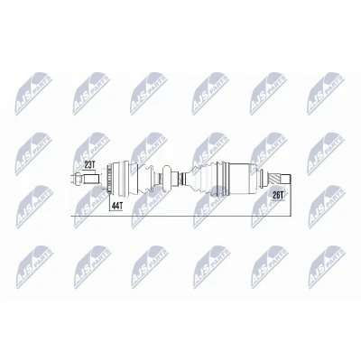 Imagen de NTY NPW RE 017 Árbol de transmisión Eje delantero Caja cambios manual RENAULT: Kangoo I, CLIO 2, I Express