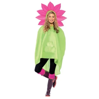 Imagen de Smiffys Party Poncho de la Flor, con Bolsa Asas