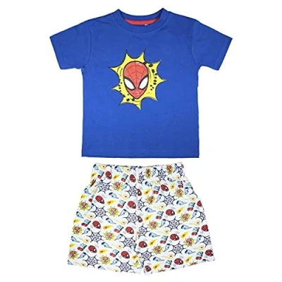 Imagen de CERDÁ LIFE&#039;S LITTLE MOMENTS Pijama Niño de Spiderman Camiseta + Pantalon Algodón Juego, Azul Marino, 4 años para Niños