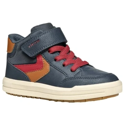 Imagen de Geox Arzach BOY Zapatillas altas para niños, Talla: 26, Navy/cognac Zapatos