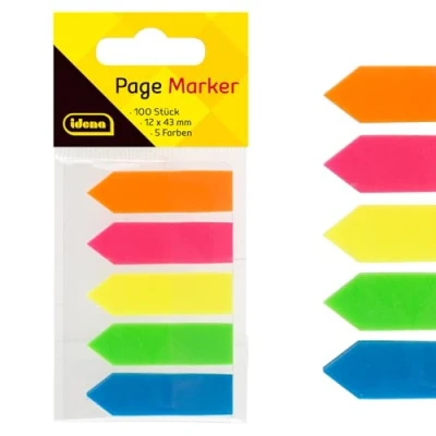 Imagen de Idena 312731 Flecha marcadora de páginas, multicolor, 1 ud.