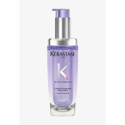 Imagen de Kérastase Blond Absolu, Aceite Capilar Reparador Sin Aclarado, Reconstructor y Protector del Calor, Para Pelo Dañado Decolorado, Huile Cicaextrême, Recargable, 75 ml