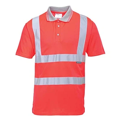 Imagen de Portwest Polo De Manga Corta Alta Visibilidad , Tamaño: L, Color: Rojo, S477RERL