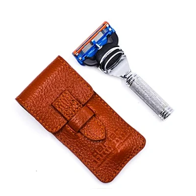 Imagen de Parker Travel Fusion Compatible Razor with Leather case mod. TravFus
