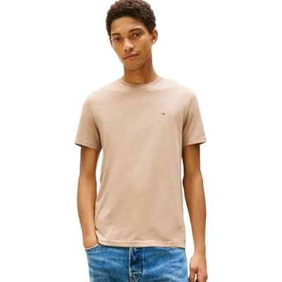 Imagen de Tommy Jeans TJM Xslim Jaspe Htr tee Ext Dm0dm20363 S/S T Shirt, Beige (Coastal Taupe Htr), XL Hombre