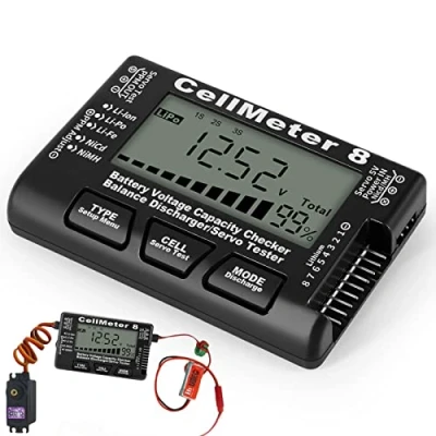 Imagen de Voltaje Capacidad Batería, Comprobador Batería Digital Lipo, Doméstico para LiPo Life Li Ion NiCd NiMH