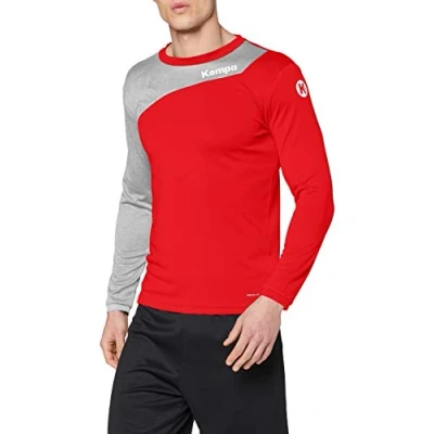Imagen de Kempa Core 2.0 Longsleeve Camiseta M/L De Entrenamiento Balonmano, Hombre, Rojo/Gris Oscuro Mezcla, M