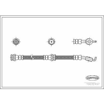 Imagen de CORTECO 19032497 Latiguillos de Freno Eje trasero 495 MAZDA: 626 V Hatchback