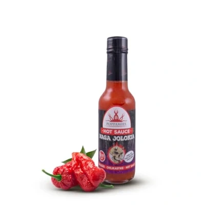 Imagen de Poppamies Naga Jolokia Salsa picante Sin gluten, lactosa, Vegana Picante: 8/10 150ml