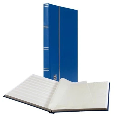 Imagen de Leuchtturm 331235 Álbum para coleccionismo de Sellos Libro reservas Basic 32 páginas DIN A4 Blancas sin Forro, Cubierta Azul