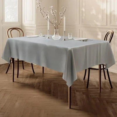 Imagen de Home Direct Mantel 100% poliéster, Rectangular 140 x 240cm Gris Claro