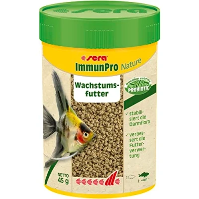Imagen de sera ImmunPro Nature 100 ml (45 g) Alimento probiótico para el Crecimiento de Peces Ornamentales a Partir 4 cm
