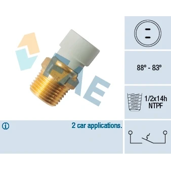 Imagen de FAE 36499 Interruptor de temperatura, ventilador del radiador