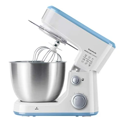 Imagen de Taurus Mixing Chef Compact Batidora amasadora con sistema planetario, 5 funciones, 6 velocidades, Función turbo, Bol de 4 l, Acero inoxidable, 500 W