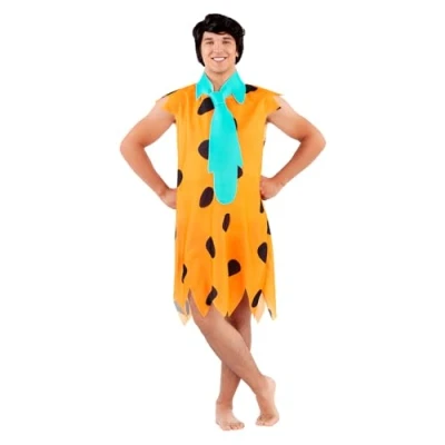 Imagen de Funidelia Disfraz de Pedro Picapiedra Los hombre The Flintstones, Cavernícolas para adultos Fiestas, Carnaval y Halloween Talla Estándar Naranja
