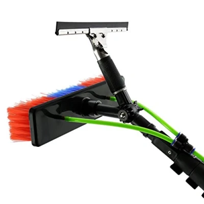 Imagen de Pértiga Telescópica para Limpieza de Cristales Alimentada por Agua Extensible hasta 7,30 Metros Herramienta Limpiar Ventanas Limpiacristales Telescopic Extending Window Cleaning Pole 24ft